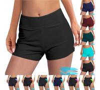 Maillot de bain menstruel pour adolescentes, filles, femmes, taille moyenne, protège contre les flux abondants, sans traces pour les activités aquatiques (Boxer) Noir