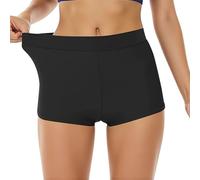 Maillot De Bain Menstruel Shorty Culotte Menstruelle Bas Femme Regle Ado Ultra-Léger Séchage Rapide Short Adolescente Grande Taille Sportif Shorts Plage en Coton Bio Le Noir 5XL