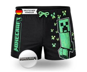 Maillot de bain Minecraft avec ceinture élastique et lacets Bleu foncé, 134