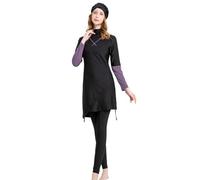 Maillot de Bain Modeste 3 pièces, Grande Taille, Manches Longues, Pantalon, Bonnet, Couverture Totale#Z
