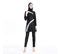 Maillot de bain musulman pour femme - Maillot de bain modeste - Haut burkini - Hijab - 3 pièces - Couverture complète - Maillot de bain islamique au Moyen-Orient - Protection UV - Rashguard - Surf