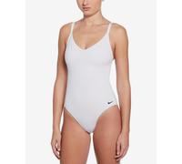 Maillot de bain Nike Swim Essentials une pièce col en V blanc pur femme - XS