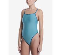 Maillot de bain Nike Swim Ocean Bound Ripple Square One Piece bleu clair femme - M