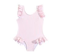 Maillot de Bain Piscine Fille, Maillot de Bain d'été à Rayures pour Jeunes Filles âgées de Un à Sept Ans Tenue Confortable et stylée pour la Plage ou la Piscine