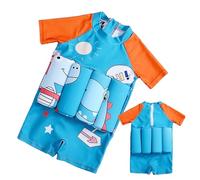 Maillot de bain pour enfant avec flottabilité, manches courtes, aide à la natation, séchage rapide, brassards alternatifs, sécurité de l'eau, entraînement d'été