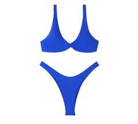Maillot de Bain pour Femme Ensemble Catégorie de s Swimwears Tankinis Set 2 | Ensemble Two-Piece Maillots Bain Push Up Bikini Vêtements Plage pour Femmes (Blue, XS)