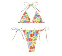 Maillot de Bain pour Femme Ensemble Swimwears Tankinis Set - Ensemble de Maillots Bain Deux Pièces pour Femmes - Push Up Bikini et Bandeau sans Couture Vêtements Plage Élégants (Green, L)