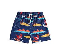 Maillot de bain pour garçon 2026 tout-petit garçon dessin animé dinosaure imprimé maillot de bain enfant garçon maillot de bain respirant maillot de bain protection solaire short de plage, bleu, 6-12