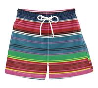 Maillot de bain pour garçon de 2 à 12 ans, tissu doux pour la peau pour les vacances, poncho mexicain à rayures, Couverture poncho mexicaine à rayures, 4 ans