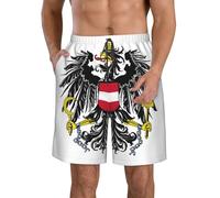 Maillot de bain pour homme à séchage rapide Drapeau de la plage tchèque Short de bain Maillots de bain Drapeau carte tchèque 7, Emblème national de l'Autriche 10, XXL
