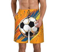 Maillot de Bain pour Homme, Short de Sport, de Football, de Plage, de Planche, Aquarelle, Football, Short pour Homme, séchage Rapide, Maillot de Bain