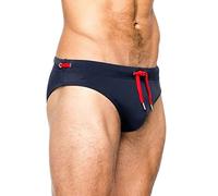 Maillot de bain pour homme - Slip serré - Court - Sexy - Short de bain pour homme - Coupe ajustée - String - Short de bain d'été classique - Décontracté et confortable - Bleu foncé - Taille XL