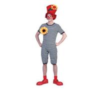 Maillot de bain rayé bleu pour deguisement de Baigneur 1900, Belle Epoque, ou de clown auguste M