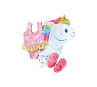 maillot de bain rose licorne pour poupées de 35-45 cm 3 pièces