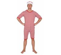 Maillot de Bain Rouge/Blanc