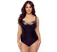 Maillot de bain sans motif Vivisence pour femmes avec bretelles réglables eu 3108, noir et or, 70e