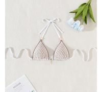 Maillot de bain sexy à fausse perle et ornement de fleur à la mode pour femme, convient pour les vacances à la plage L,M,S,XLTout ImpriméÉtoffe