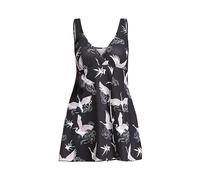 Maillot de Bain Sexy Maillot Bain 1 Piece Grande Taille Femmes Maillots de Femmes Tankini Ensembles avec Short Garçon Dames Bikini Ensemble Maillots Robe Femme (Black M)