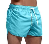 Maillot De Bain Short Homme 2 en 1 avec Boxer Doublé avec Cordon De Serrage Réglable Short De Bain Imperméable pour Vacances sur La Plage Sport Surf Pantalon Court De Sport Plage