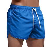 Maillot De Bain Short Homme 2 en 1 avec Boxer Doublé avec Cordon De Serrage Réglable Short De Bain Imperméable pour Vacances sur La Plage Sport Surf Pantalon Court De Sport Plage