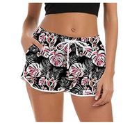 Maillot De Bain Shorty Femme - Été Bas de Bikini Séchage Rapide EléGant Taille Haute Short de Swimwear Bain Shorty Femme Bas de Maillots pour Piscine Natation Sport Yoga Jogging