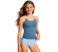 Maillot De Bain Shorty Fille Maillots De Bain Fille Tendance Tache Couleur Rayure Couverture Capuche Gilet Legger Plage Vacances Swimsuit Tankini Natation Été