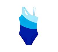Maillot de Bain Shorty Maillot de Bain Une pièce pour Fille, Couleur, découpe, Une épaule, avec Cache-Maillot en résille.
