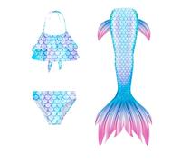 Maillot de Bain sirène Enfants et Adultes, Haut Bikini et Pantalon, Costume sirène réaliste, Plage et Piscine, été et Vacances, Natation et Loisirs, Look Fun et Tendance pour Filles et garçons