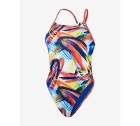 Maillot de bain Speedo Allover Digital Lattice One Piece bleu rouge jaune femme - 30