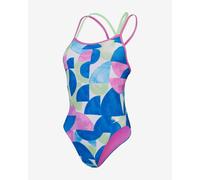 Maillot de bain Speedo Allover Star-Back One Piece bleu rose blanc femme - 28