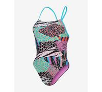 Maillot de bain Speedo Allover Tie-Back One Piece noir vert rose femme - 28