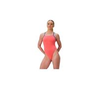 Maillot de bain speedo club training tie back orange bleu femme