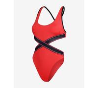 Maillot de bain Speedo Convertible Cut Out One Piece rouge noir femme - XS