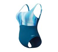 Speedo Shaping Contoureclipse Printed Swimsuit Bleu UK 40 Femme