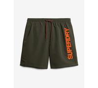 Superdry Shorts de bain olive / orange, Taille L