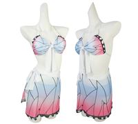 Maillot De Bain Tablier Demon Slayer Kamado Tanjiro Nezuko Kocho Shinobu Cosplay Costume Maillot De Bain