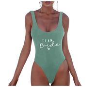 Maillot de Bain Team Bride pour Femme Maillot de Bain Bride Bikini Bride to be Push up Beach Swimming One Piece Swimsuit Sexy Self Bra