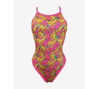 Maillot de bain Turbo All Dragon bretelle fine rose jaune femme - M