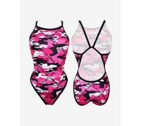 Maillot de bain Turbo Revolution Camo Letters rose blanc noir femme - 5XL