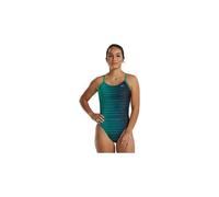TYR Durafast Elite Cutoutfit Swimsuit Maillot de Bain Une pièce, Speedwarp Vert, 46 pour Femmes