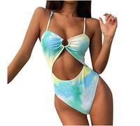 Maillot De Bain Une PièCe 2026 Vintage Col en V Beachwear SéChage Rapide Push Up Profond Bikini Imprimé Coloré Swimwear pour Té Piscine FêTes