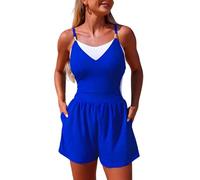 Maillot de Bain Une pièce féminin élégant et Sportif Design Sobre avec Une Couverture intégrale et des Lignes épurées (Blue, M)