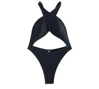 Maillot De Bain Une Pièce Femme Col Licou Body Monokini String Bikini Transparent Dessous Sexy Coquine Hot Cut Out Swimsuit