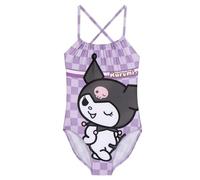 Maillot de Bain Une pièce Hello Kitty pour Filles - Bikini Kuromi pour Enfants, idéal pour la Plage, la Piscine et la Natation. Séchage Rapide, Bretelles réglables et Doublure intérieure.