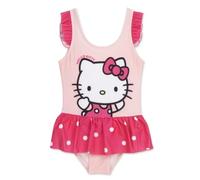 Maillot de Bain Une pièce Hello Kitty pour Filles - Bikini Kuromi pour Enfants, idéal pour la Plage, la Piscine et la Natation. Séchage Rapide, Bretelles réglables et Doublure intérieure.