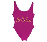 Maillot de Bain Une Pièce Mariée Bride to Be Sexy Dos Nu avec Lettre Imprimée, Body de Plage sans Manches pour Femme, Idéal pour Enterrement de Vie de Jeune Fille et Lune de Miel