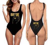 Maillot de Bain Une pièce mariée pour Femme pour Enterrement de Vie de Jeune Fille Mariage, vêtements de la Mariée Maillot de Bain athlétique 36