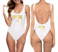 Maillot de Bain Une pièce mariée pour Femme pour Enterrement de Vie de Jeune Fille Mariage, vêtements de la Mariée Maillot de Bain athlétique 36