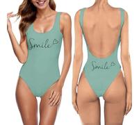 Maillot de Bain Une Pièce Mariée pour Femme, Sexy Bikini Bride d'été Mode Lettre Imprimé sans Manches Dos Nu Body de Plage et Piscine pour Enterrement de Vie de Jeune Fille et Lune de Miel