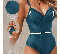 Maillot de bain une pièce noir pour femmes, avec contrôle du ventre et rembourrage, style élégant et mature pour la saison printemps/été L,M,S,XLUnicoloreTissu tricoté